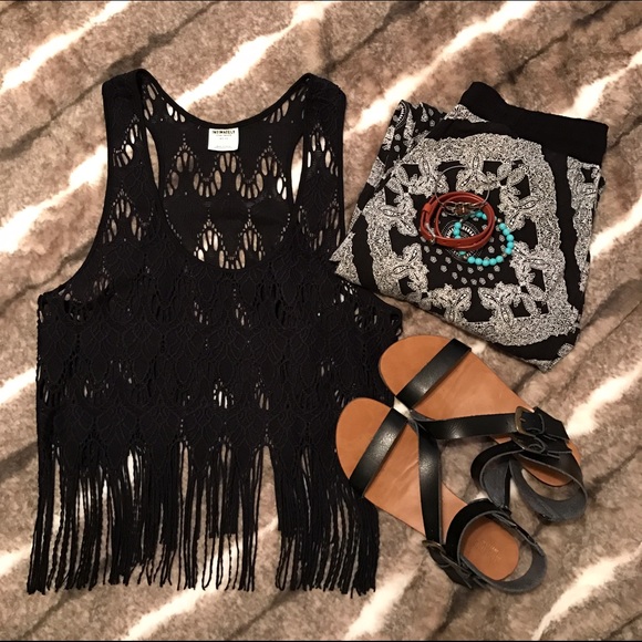 Free People Fringe Crop Top - Picture 2 of 3