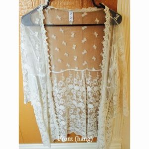 Floral Lace Sweater Cardigan