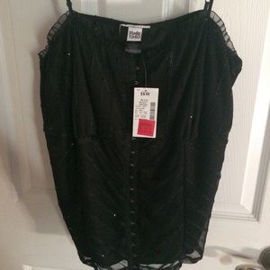 Sparkly spaghetti strap top