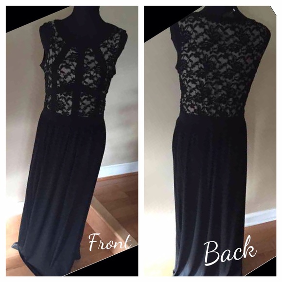 Lacey Black Long Dress - Picture 3 of 9