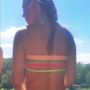 Victoria's Secret bandeau bikini top neon