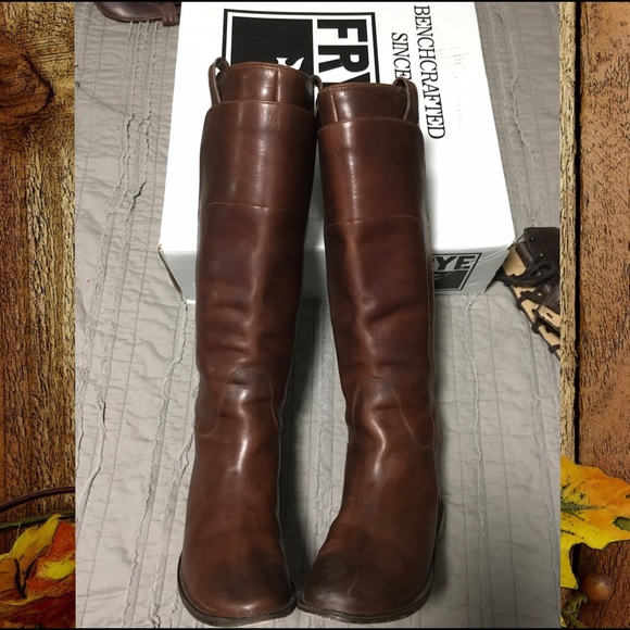 Frye Paige Tall Riding cognac boots size 6.5