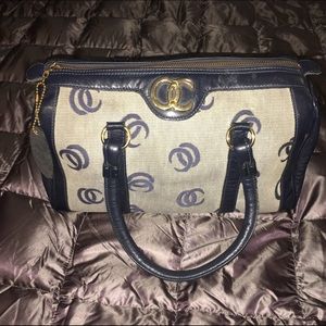 Oleg Cassini original bag. Blue parts are leather