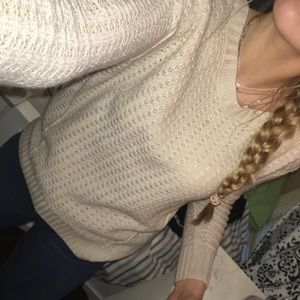 Cream white knit sweater