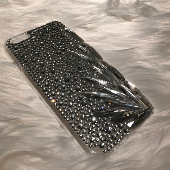 Silver Rhinestone Plastic iPhone 6/6s case - Picture 3 of 4