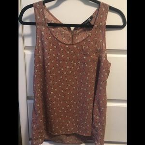 bird print lightweight tank top