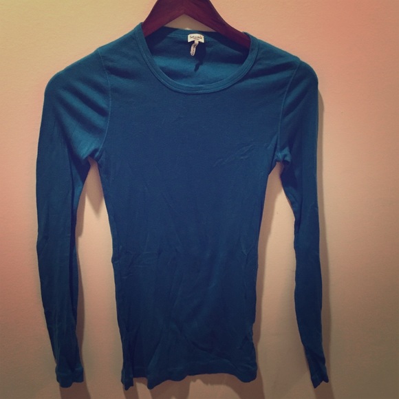 Splendid long sleeve teal cotton shirt