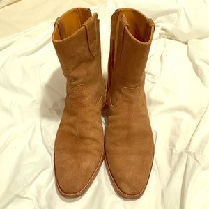 SAINT LAURENT PARIS TAN WYATT WESTERN BOOT