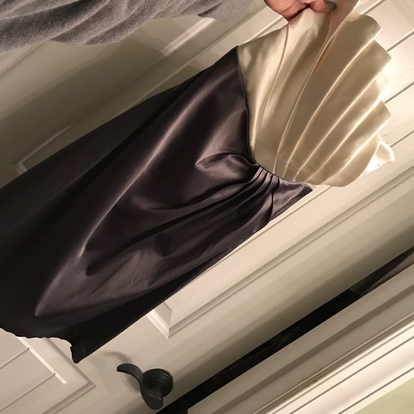 Windsor satin gray and white patty dress
