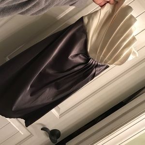 Windsor satin gray and white patty dress