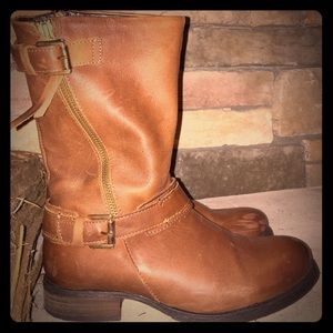 Steve Madden Brown Leather Nena Boots size 6.5