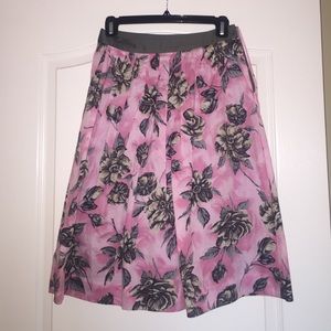 Anthropologie pink midi skirt