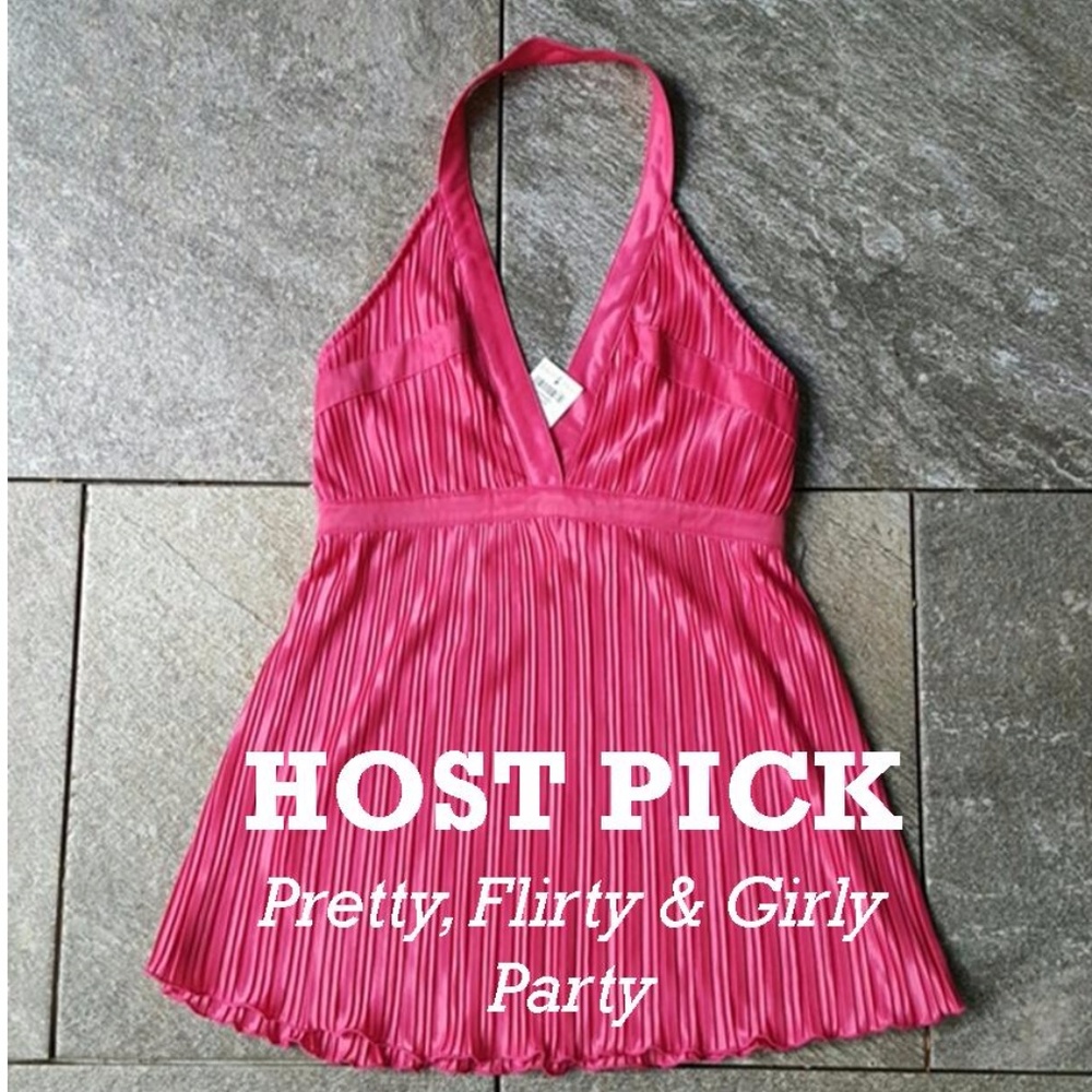 Hot Pink Halter Top - Picture 2 of 5