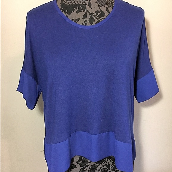 Zara Royal Blue Flowy Crop Top Size S