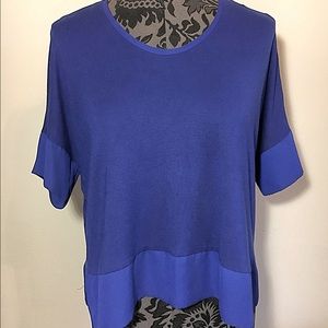 Zara Royal Blue Flowy Crop Top Size S