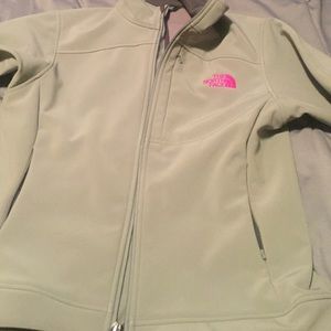 Gray and Pink North Face Jacket
