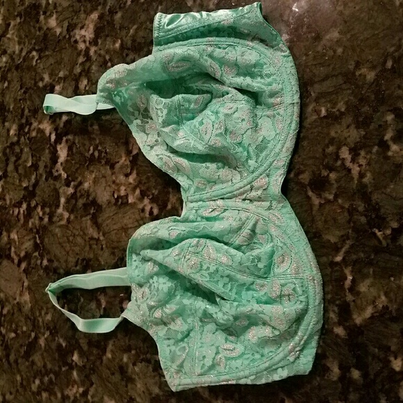 Seafoam green colored bra