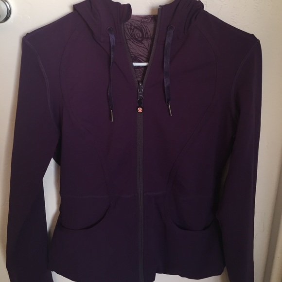Purple hooded Lululemon jacket