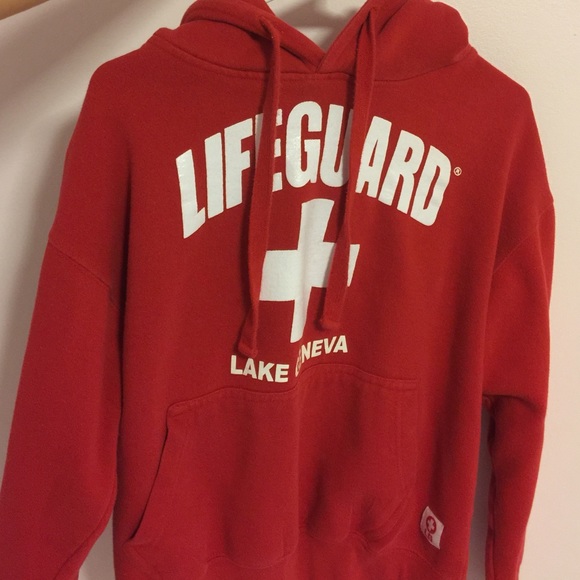 Red lifeguard hoodie