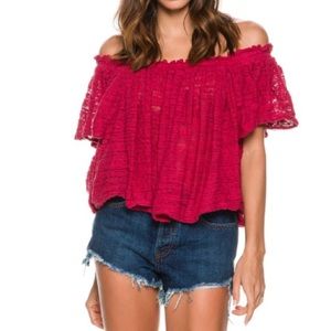 free people off shoulder blouse