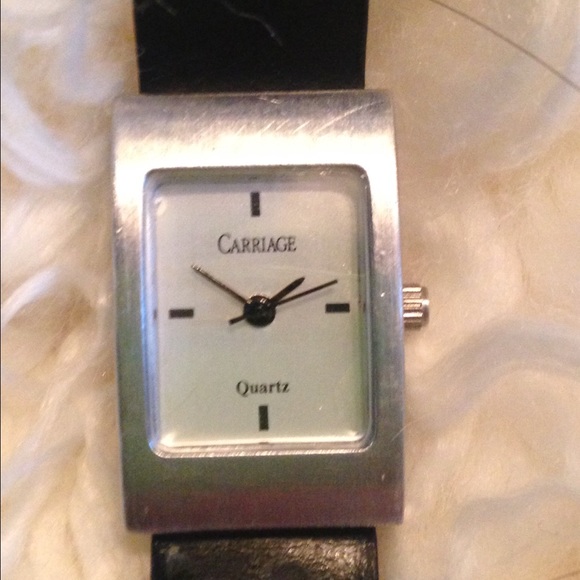 Brushed Silver Carriage Watch