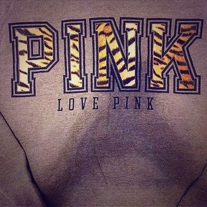 Victoria Secret PINK tiger half zip varsity
