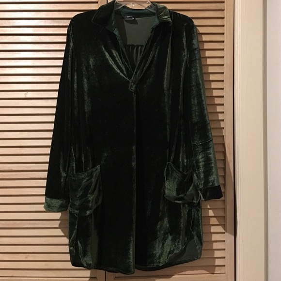 Green velvet dress