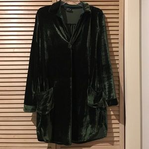 Green velvet dress