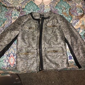 XOXO LEATHER MULTI COLOR JACKET! ONLY WORN ONCE .