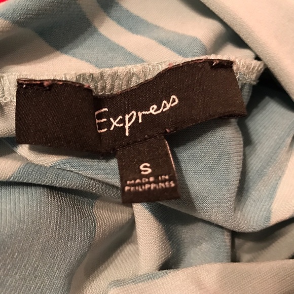 Express Patterned Blue Dress - Picture 4 of 4