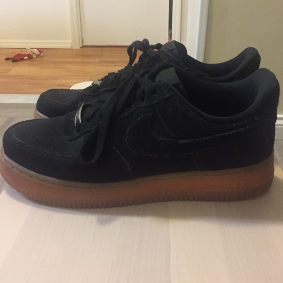 Nike all black suede Air Force 1