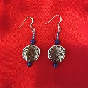 Genuine lapis earrings