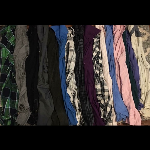 TONS OF NAME BRAND MENS DRESS SHIRTS - Picture 1 of 1