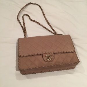 SOLD!!! Authentic brand new beige Chanel flap bag!
