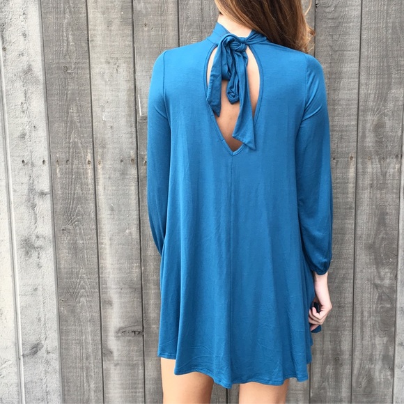 teal choker dress - Picture 4 of 4