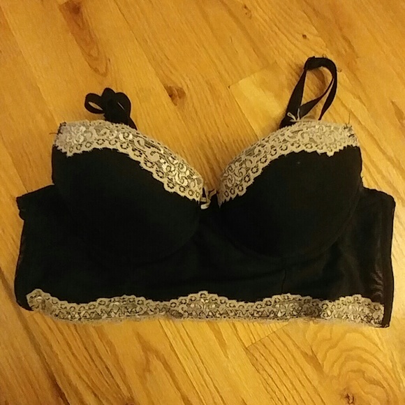 Sheer Black bralette/ bustier top