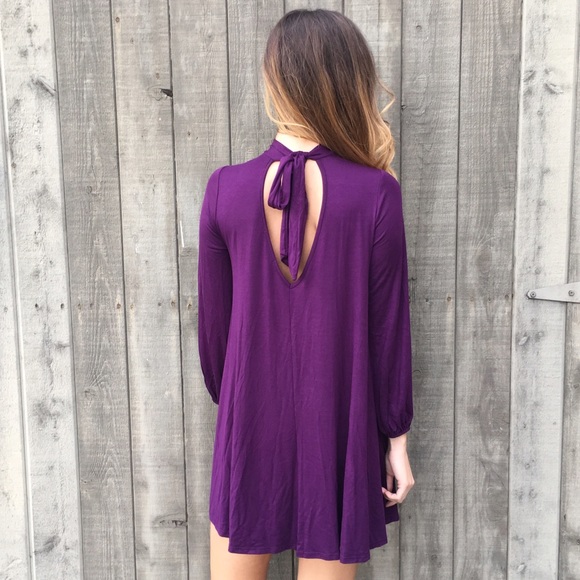 purple choker dress - Picture 4 of 4