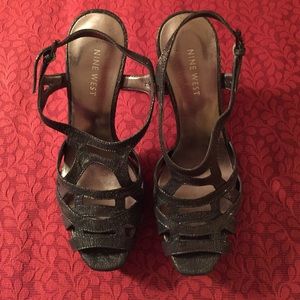 Dark Silver High Heel Shoes