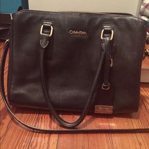 Calvin Klein Black embossed purse