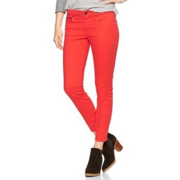 GAP Red/Orange Legging Jeans