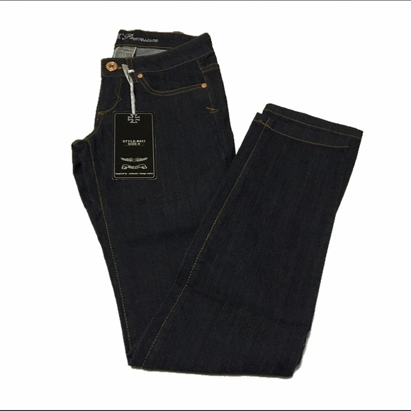 Dark Denim Skinny Jeans - Picture 3 of 5