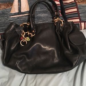 Black leather purse