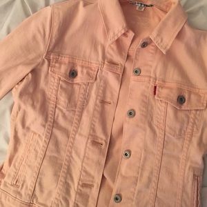 Peach jean jacket