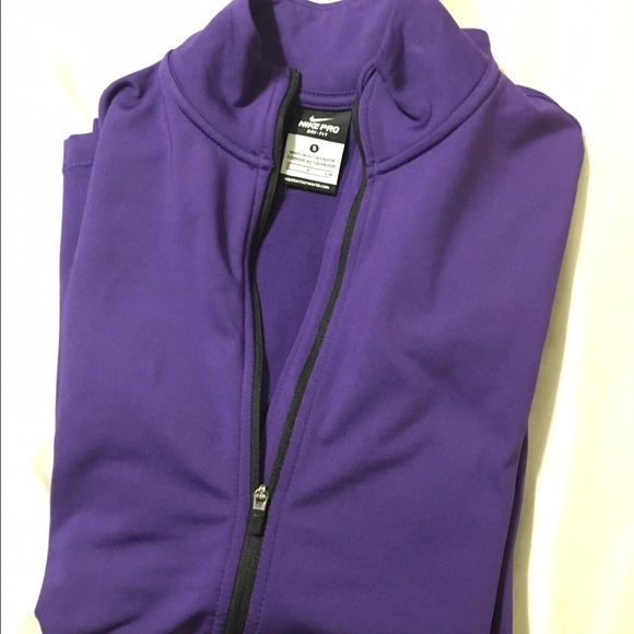 Purple Nike Pro Dri Fit pullover - Picture 3 of 4