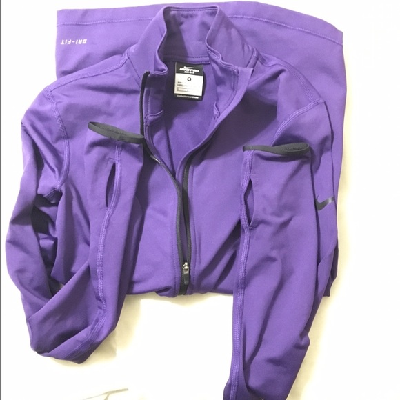 Purple Nike Pro Dri Fit pullover - Picture 4 of 4