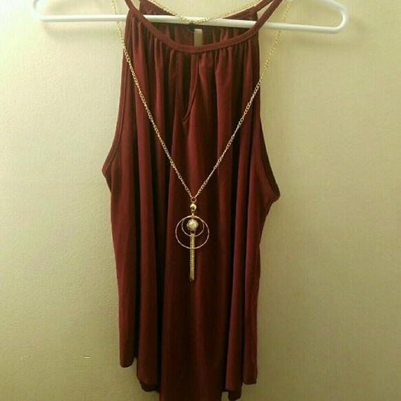 CUTE MAROON BLOUSE - Picture 1 of 4