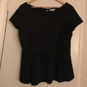 Black Peplum top