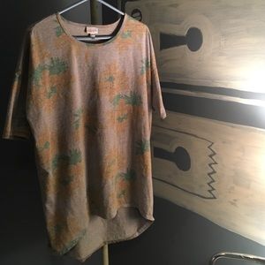 Medium Grey & yellow floral print Irma Tunic