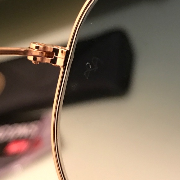 Ray Ban Aviator Gradient Blue Sunglasses - Picture 3 of 4