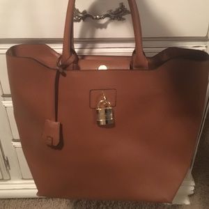 London Fog Cognac tote